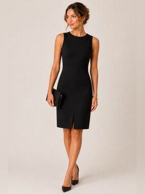 Banana Republic Black Midi Dress 4 NWT Sleeveless Work Sheath